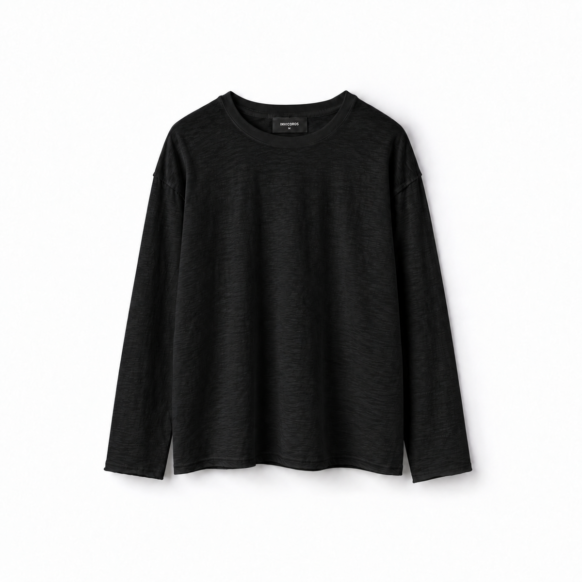 Slub Longsleeve 2-Pack – Black + Chalk